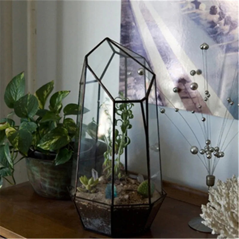 Terrarium quartz en verre pour plantes et micro-paysages