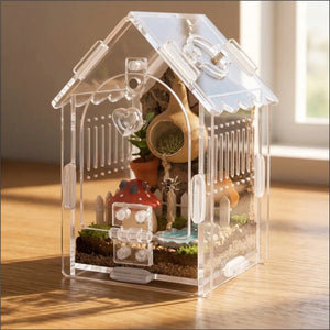 Terrarium en acrylique pour araignées sauteuses avec porte magnétique