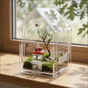 Terrarium en acrylique pour araignées sauteuses avec porte magnétique